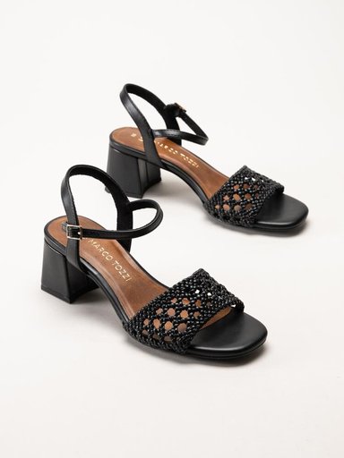 Marco Tozzi - Svarta sandaletter med klack