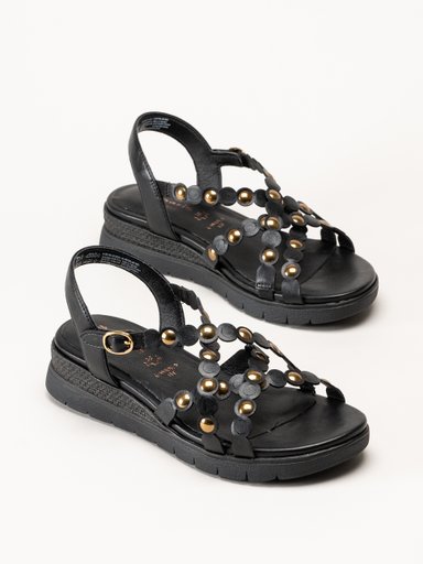 Tamaris - Wide fit - Svarta sandaler
