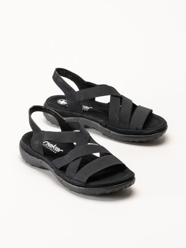 Rieker - Svarta sandaler