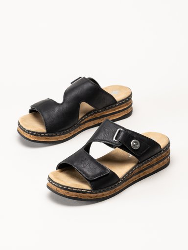 Rieker - Svarta sandaler