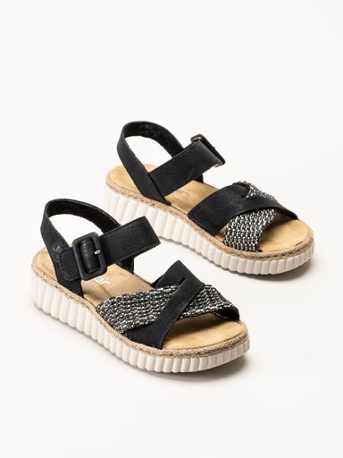 Rieker - Svarta sandaletter