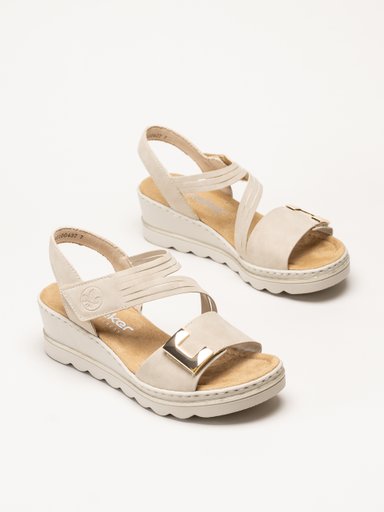 Rieker - Beige sandaletter