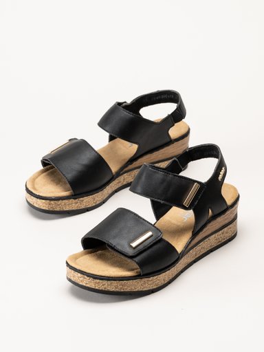 Rieker - Svarta sandaletter