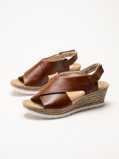 Rieker - Bruna kilklackade sandaletter