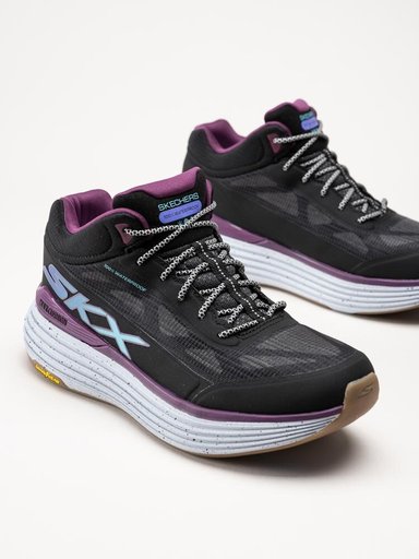 Skechers - Max Cushioning Suspension - Svart lila vattentäta kängor
