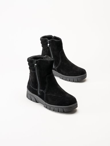 Wildflower - Selhurst - Svarta fodrade boots i mocka