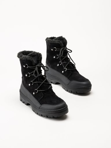 Ilves - Ilves Midbyn Wool Tex Alpi - Svarta broddkängor i mocka