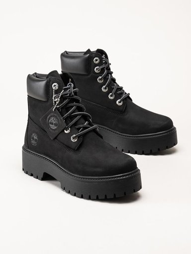 Timberland - Stone Street - Svarta platåkängor i nubuck