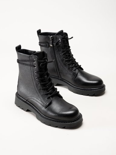 Tamaris - Svarta kängor i skinn