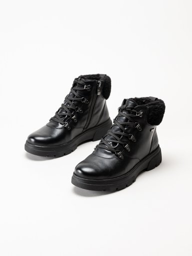 Caprice - Svarta kängor i skinn