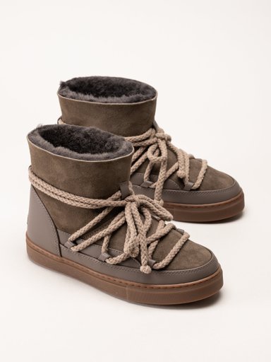 Inuikii - Classic - Taupe vinterboots med fårskinnsfoder