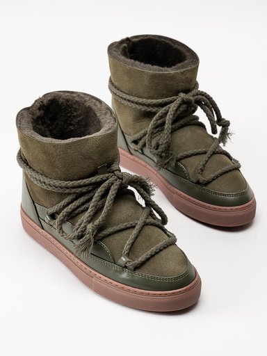 Inuikii - Classic - Gröna vinterboots med fårskinnsfoder