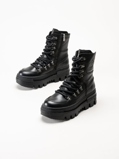 Canada Snow - Mount Riz - Svarta fodrade kängor i skinn