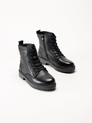 G Comfort - Svarta skinnkängor med fårskinnsfoder