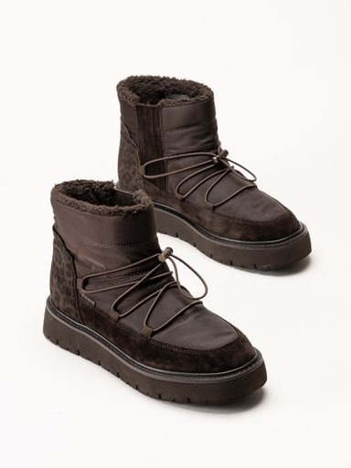 Tamaris - Wide fit - Mörkbruna fodrade boots