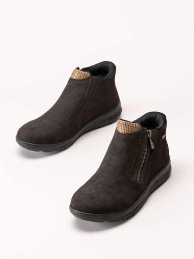 Rieker - Mörkbruna fodrade boots