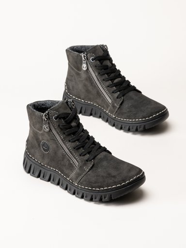 Rieker - Grån fodrade sneakers