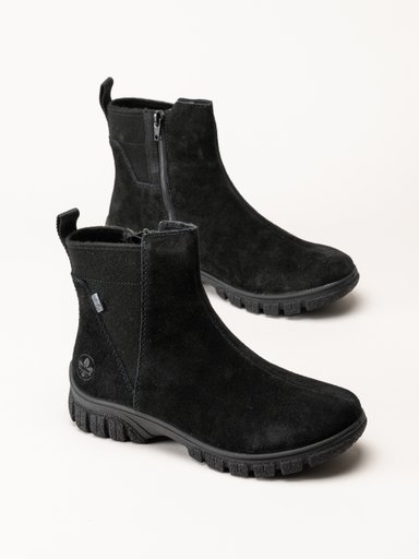 Rieker - Svarta fodrade boots