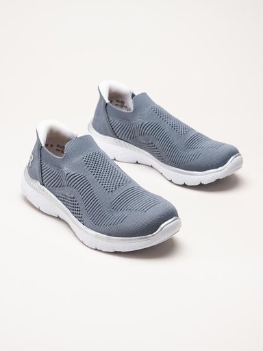 Rieker - Blå slip on skor i textil
