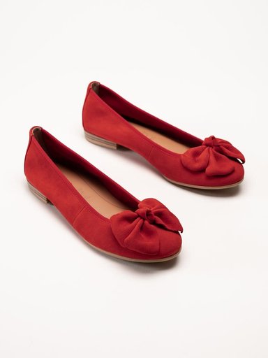 Tamaris - Röda ballerina med rosett