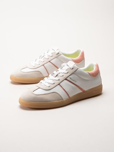 Tamaris - Vita retro sneakers i skinn