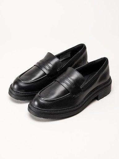 Clarks - Orinoco3 Edge - Svarta loafers i skinn