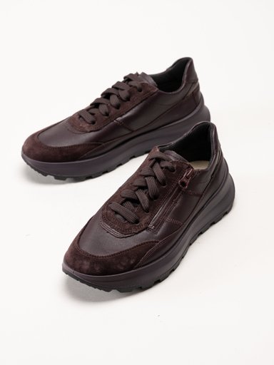 Legero - T4 Run - Vinröda sportiga promenadskor i skinn