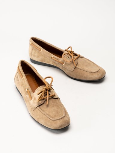 Vagabond - Hillary - Beige båt-inspirerade mockaskor