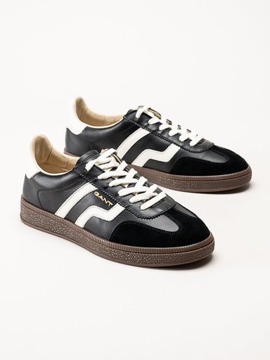Gant Footwear - Cuzima sneaker - Svarta retro sneakers i skinn och mocka