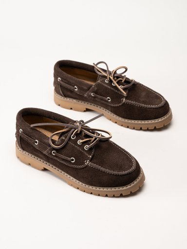 Duffy - LIOTTA UNO - Mörkbruna seglarskor i mocka