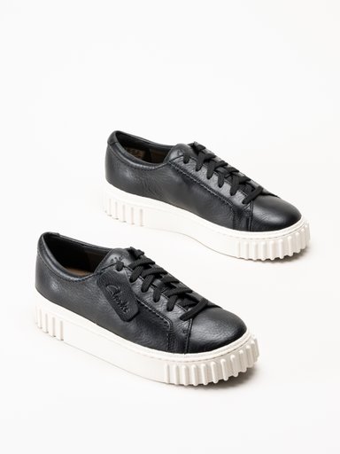Clarks - Mayhill Walk - Svarta sneakers i skinn
