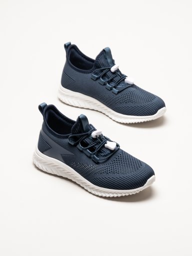 Soft Comfort - Heliett - Mörkblå sneakers i stickad textil