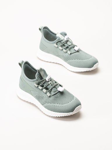 Soft Comfort - Heliett - Gröna sneakers i stickad textil
