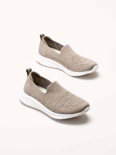 Soft Comfort - Turnpike - Beige sneakers i stickad textil
