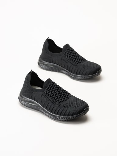 Soft Comfort - Swiss - Svarta sneakers i stickad textil