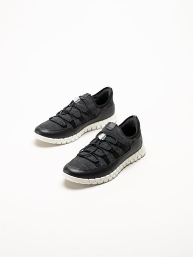 Ecco - Gruuv Lite W Tex sneaker - Svarta sneakers i mesh