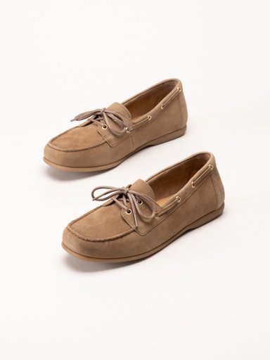 Gabor - Ljusbruna loafers i mocka