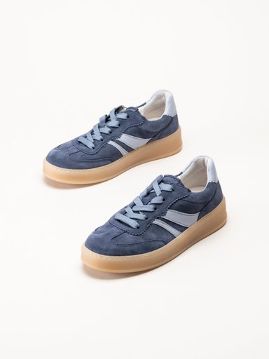 Gabor - Blå sneakers i mocka