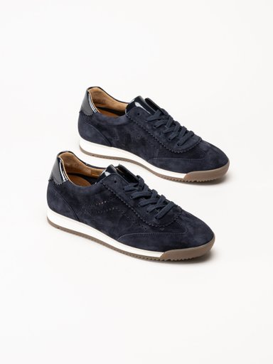Gabor - Mörkblå sneakers i mocka