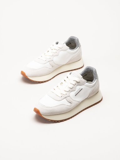 Gant Footwear - Bevinda - Offwhite sneakers i mocka och textil