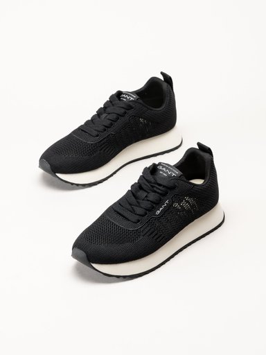 Gant Footwear - Bevinda - Svarta sneakers i stickad textil
