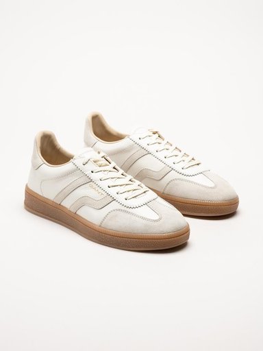 Gant Footwear - Cuzima - Vita retro sneakers i skinn och mocka