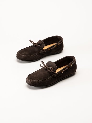 Gant Footwear - Seabaya - Mörkbruna loafers i mocka