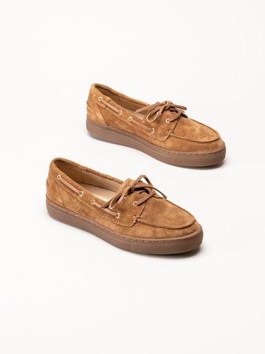 Dasia - Daylily - Bruna seglarloafers i mocka