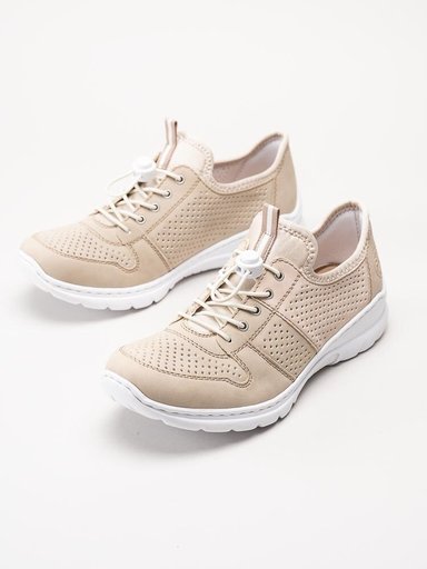 Rieker - Beige slip on skor
