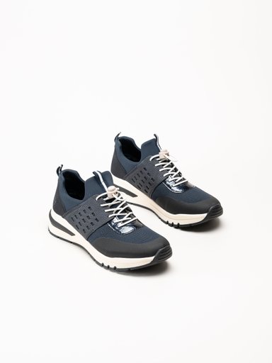 Rieker - Mörkblå slip on sneakers
