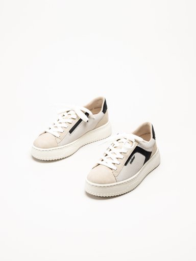Rieker - Beige sneakers i mesh