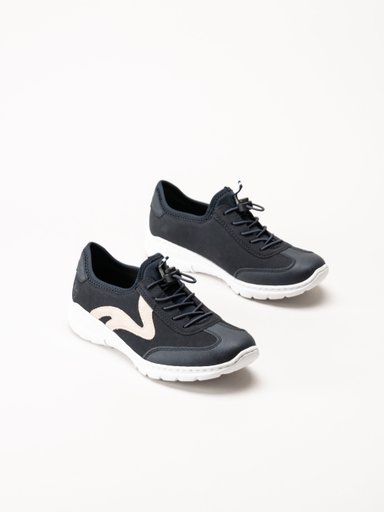 Rieker - Mörkblå slip on sneakers