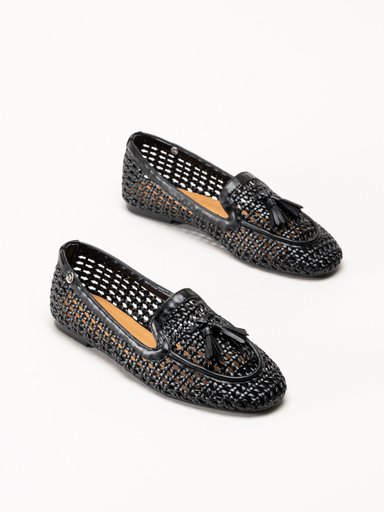 Duffy - Svarta flätade loafers