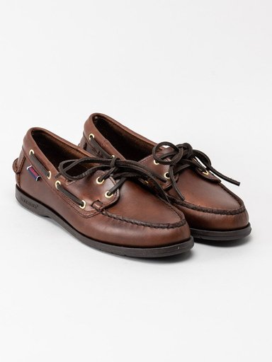 Sebago - Victory Waxy - Mörkbruna seglarskor i skinn